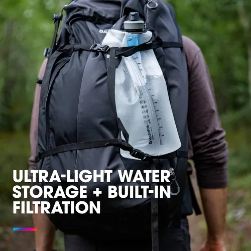 Miniatura 2 de HydraPak Seeker+ - Bolsa de reservorio de hidratación con filtro y almacenamiento plegable (3L) sin BPA ni PVC, a prueba de fugas, ligera