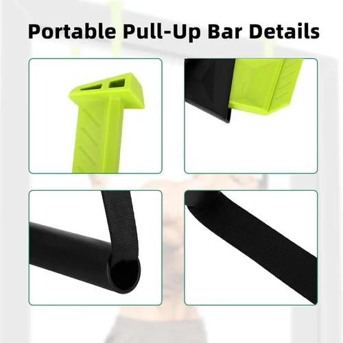 Miniatura 8 de Portable Pull Up Bar for Doorway,Travel Pull Up Bar,Adjustable Home Gym Equipment,Dual Handle Design for Pull-Ups,Maximum Load Capacity of 330lb, No