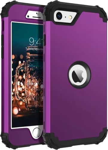 Miniatura 27 de BENTOBEN Funda para iPhone SE 2022 y iPhone SE 2020, resistente 3 en 1, cuerpo completo, resistente, a prueba de golpes, híbrida de policarbonato
