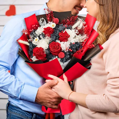 Miniatura 5 de Gloreyan 20 hojas de papel de regalo de flores, ramo de floristería para manualidades, ramo de flores frescas, envoltura impermeable, caja de 20