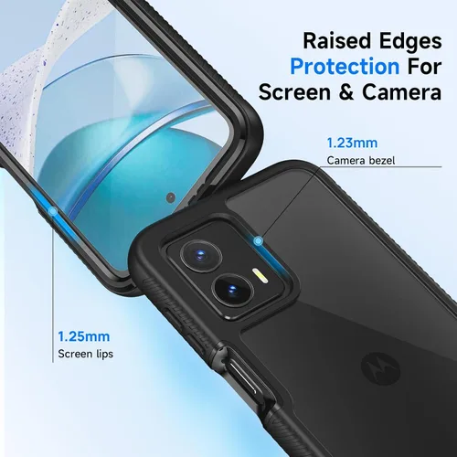 Miniatura 2 de seacosmo Funda diseñada para Motorola Moto G 5G (2023)/Power 5G (2023), con protector de pantalla integrado, protección de cuerpo completo a prueba