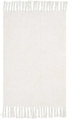 Miniatura 9 de Lahome Tapete bohemio para baño, tapete pequeño de 2 x 3 pies, tapete ligero para interiores, alfombra de algodón lavable con borlas, alfombra