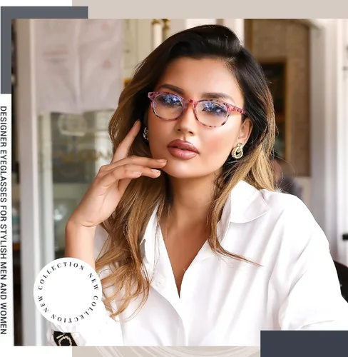 Miniatura 7 de Przene Gafas de lectura para hombres y mujeres, con bloqueo de luz azul, bisagras de resorte, paquete de estilo ligero Gris Demi/Marrón/Azul/Rojo