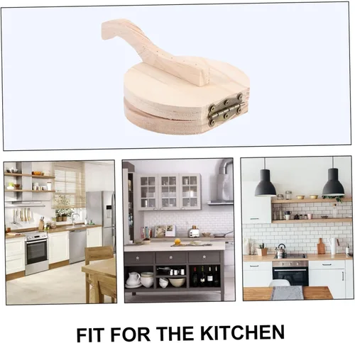Miniatura 3 de STOBAZA Prensador de masa de madera para hacer albóndigas, herramienta de prensado para varias formas