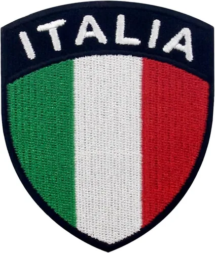 Miniatura 5 de EmbTao Parche de bandera de escudo de Italia bordado apliques para coser en emblema nacional italiano
