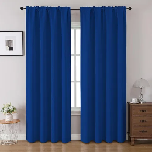 Miniatura 37 de CUCRAF Cortinas opacas de 45 pulgadas de largo, juego de 2 paneles para dormitorio, bolsillo para cortinero, cortinas de oscurecimiento