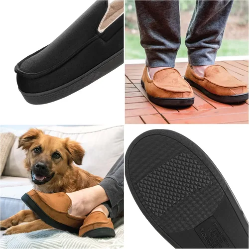 Miniatura 5 de isotoner Mens Moccasin Slippers with Microsuede Upper and Gel Infused Memory Foam Sole