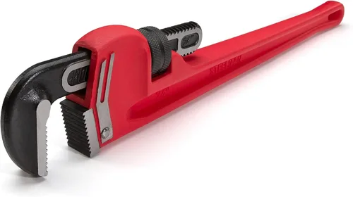 Miniatura 5 de Steelman 60876 Llave de tubo de mango recto de aluminio fundido de 18 pulgadas Negro; plata