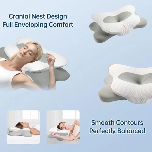 Miniatura 2 de Almohada cervical cervical para dormir, almohada ergonómica para dormir de lado para soporte de cuello, almohadas de espuma viscoelástica de alta