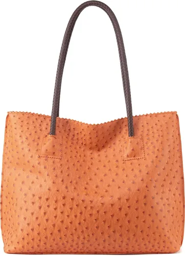 Milan Chiva Bolso de mano para mujer con cremallera, grande, de piel vegana, de avestruz, bolsos de hombro y bolsos