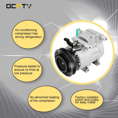 Miniatura 9 de OCPTY Compresor de aire acondicionado para Dodge Attitude 1.6L para Hyundai Accent 1.6L 2006-2012