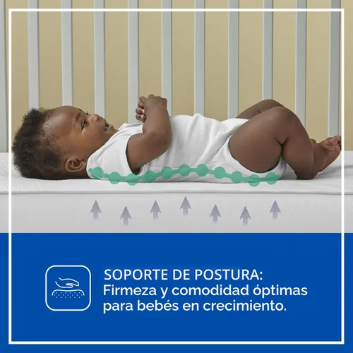 Miniatura 15 de Colchón de cuna Sealy Baby Flex Cool de 2 etapas transpirable con ajuste para cama de niño, funda de algodón transpirable y resistente al agua, 204