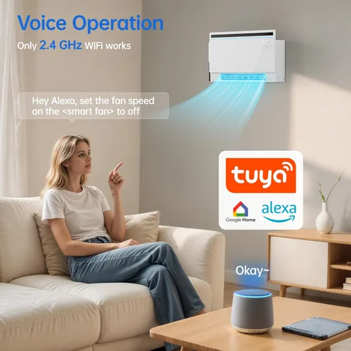 Miniatura 6 de Hawkrown - Calentador de panel inteligente de 1800 W con altavoz Bluetooth, reproduce música y visualiza letras y luces RGB, ventilador calefactor 6
