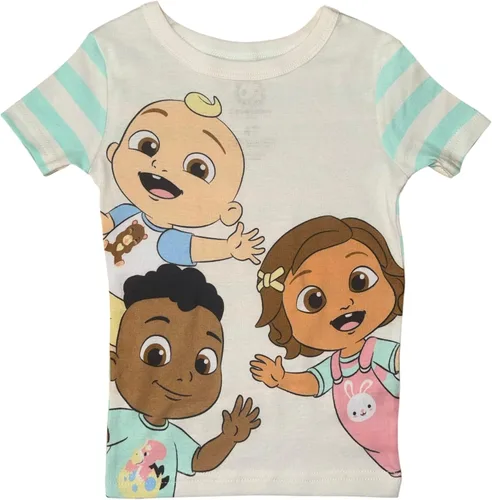 Miniatura 2 de CoComelon Conjunto de pijama de algodón ajustado de 4 piezas para niños pequeños