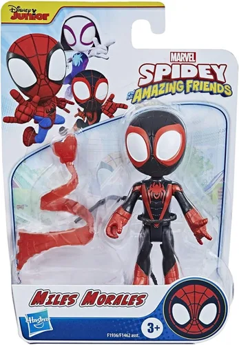 Miniatura 3 de Spidey and his Amazing Friends Marvel Miles Morales Hero figura de acción, juguete de 4 pulgadas, 1 accesorio, regalos de cumpleaños para niños, a