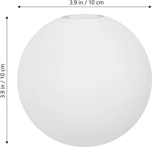 Miniatura 5 de Kichvoe - Pantalla de repuesto de globo de 3.1 pulgadas, pantalla de lámpara acrílica blanca para lámparas de pared y poste, compatible con enchufe