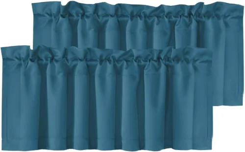 Miniatura 21 de H.VERSAILTEX - Cenefa térmica para ventana con dobladillo para barra, para oscurecer las habitaciones; ideales para la cocina, 52” x 18” Gris paloma