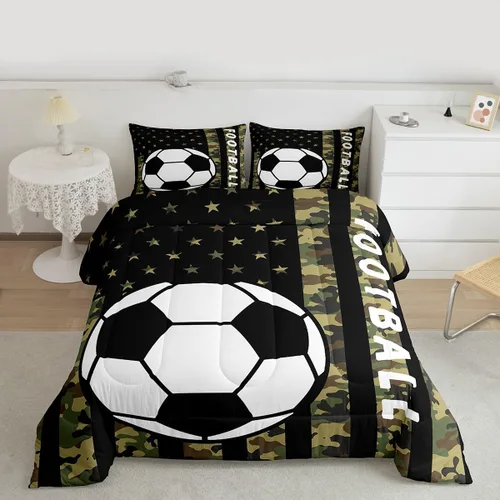 Miniatura 25 de Feelyou Juego de edredón de baloncesto para niñas y niños, juego de ropa de cama con juegos de pelota, decoración de habitación, regalo para amantes