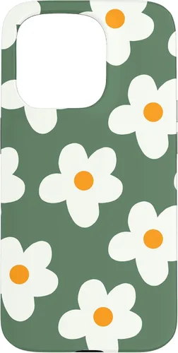 Miniatura 14 de Retro 60s flower vintage floral pattern sage green Groovy Case for iPhone 16