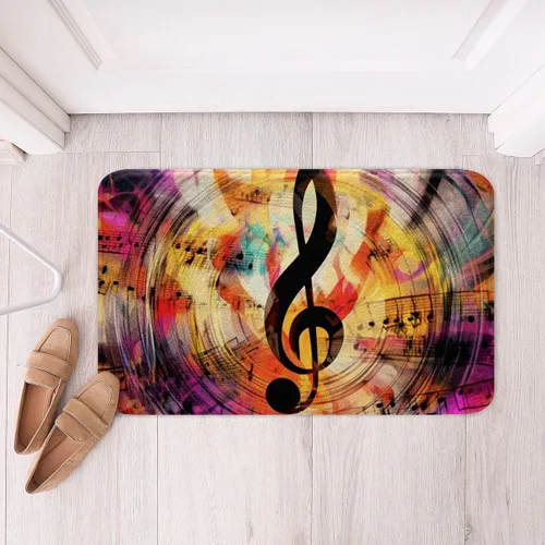 Miniatura 5 de Alfombra de baño de guitarra roja, antideslizante con música hip pop, decoración del hogar, para interiores y niñas, diseño de guitarra roja, tapete