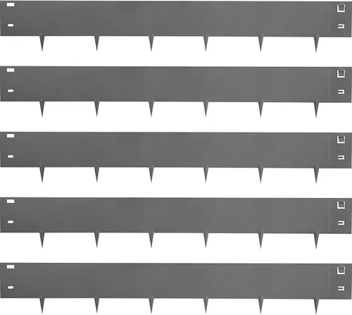 Miniatura 10 de Borde de acero para paisaje de 4 x 39 pulgadas, borde de metal negro, borde de acero con martillo, borde de acero para jardín, 5