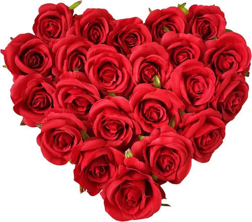 Miniatura 17 de Cabezales de rosas artificiales de 3.5 pulgadas, 20 unidades, rosas rosas claras de aspecto real para boda, decoración del hogar, manualidades, Rosa