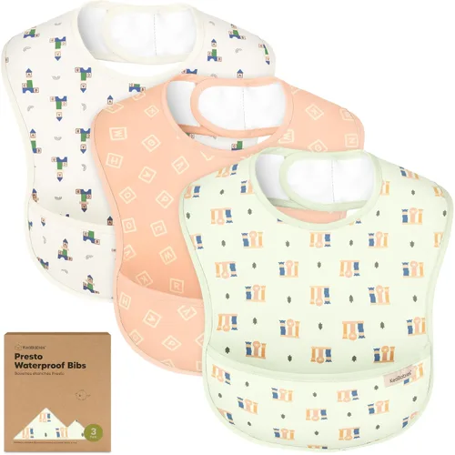 Miniatura 23 de KeaBabies Paquete de 3 baberos impermeables para comer, baberos ligeros para alimentación de niños pequeños con gran atrapador de alimentos, a