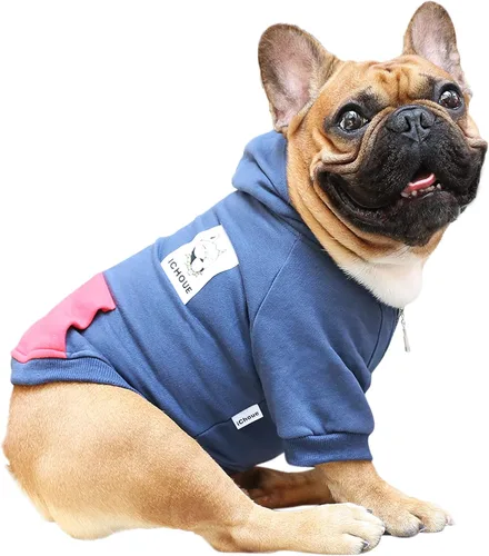 Miniatura 15 de iChoue - Disfraces para perros, I am a French Bulldog, suéteres divertidos, abrigos de invierno, sudaderas con capucha, Frenchie Pitbull Corgi, Pug