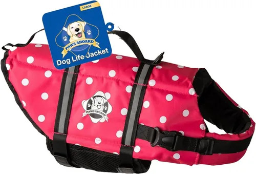 Miniatura 47 de Chaleco salvavidas para perros – Chaleco de natación para perros, ajustable, reflectante, cómodo, varios colores, patrones, chaleco de natación