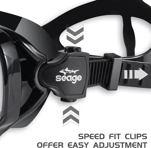 Miniatura 5 de Seago Gafas de natación para niños, máscara de buceo para jóvenes (5-15), antivaho 180° visión clara