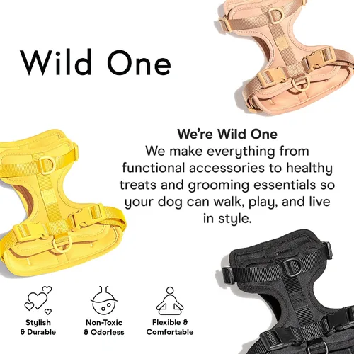 Miniatura 5 de Arnés para perro Wild One, el original sin tirones, arnés para mascotas con 3 clips para correa, chaleco ajustable suave y acolchado, cómodo