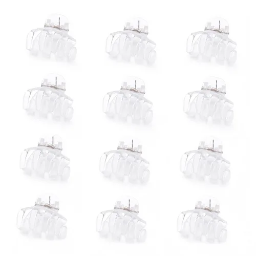 Miniatura 13 de Cobahom 24 pinzas pequeñas de plástico para cabello fino, accesorios de peinado antideslizantes para mujeres y niñas (negro, peinado)