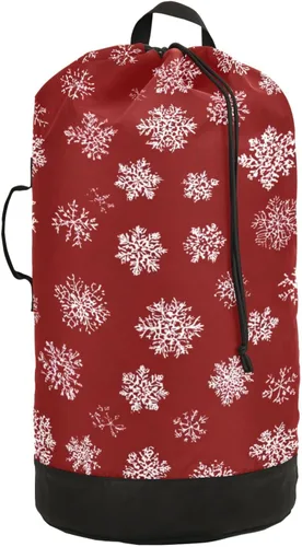 Miniatura 13 de Mochila de lavandería con hojas de estilo bohemio beige con correas ajustables para el hombro, bolsa de lavandería sucia para viajes, campamento