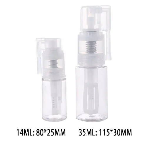 Miniatura 2 de Botella de spray de polvo vacía de cosméticos de viaje, botella de peluquería de fibra recargable para el cabello, olla caja de crema, herramienta
