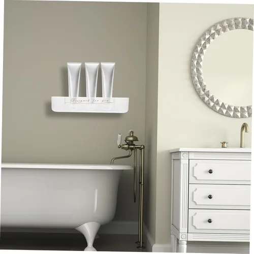 Miniatura 4 de Veemoon Estante de almacenamiento montado en la pared, estante adhesivo para baño, soporte para artículos de ducha, no requiere agujero, ahorro