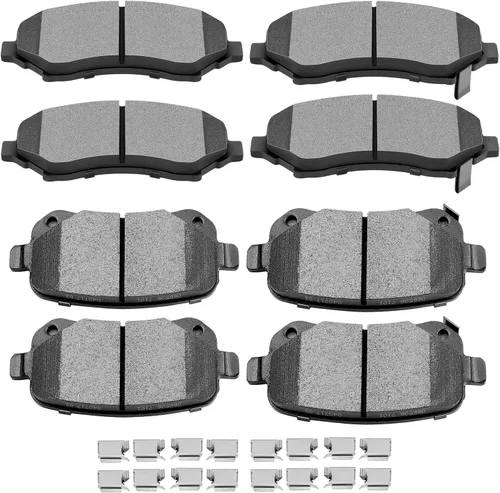 Miniatura 10 de SCITOO Pastillas de freno de cerámica, 8 piezas de pastillas de freno delanteras y traseras kits de frenos para 2008-2012 para Honda para Accord