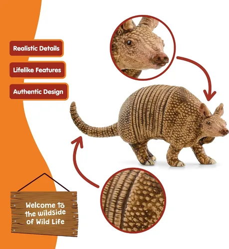 Miniatura 6 de Schleich Wild Life - Figura de Armadillo de juguete de animales salvajes, niños y niños pequeños a partir de 3 años