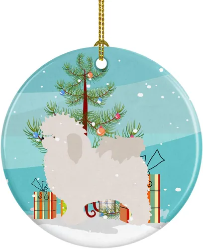 Miniatura 24 de Caroline's Treasures American Toy Fox Terrier - Adorno de cerámica de Navidad para colgar en el árbol de Navidad, decoración para el hogar, Navidad