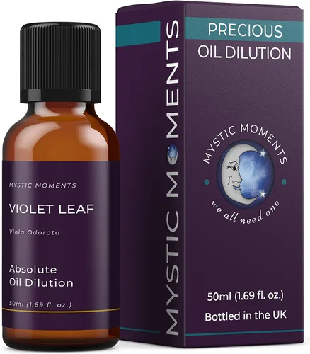 Mystic Moments Dilución de aceite absoluto de hoja violeta - 1.7 fl oz - 3% mezcla de jojoba