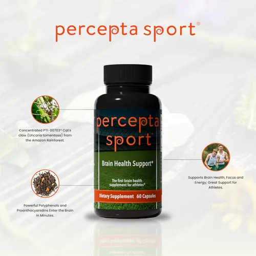 Miniatura 8 de Percepta Suplemento cerebral deportivo para atletas - Suplemento natural para la salud cerebral a base de plantas - Mejora el rendimiento