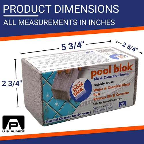 Miniatura 4 de Pumie Pool Blok PB-12 - Piedra pómez de limpieza para baldosas y hormigón para piscinas Paquete de 1