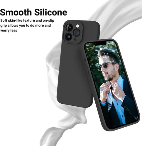 Miniatura 3 de OTOFLY Diseñada para iPhone 13 Pro Max, funda delgada de silicona a prueba de golpes con protector de lente de cámara para iPhone 13 Pro Max de 6.7