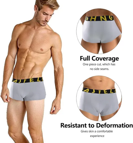 Miniatura 4 de HUOPAOSHUO Ropa interior para hombre, transpirable, ropa interior de algodón suave, paquete múltiple