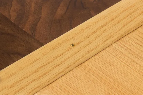 Miniatura 3 de Tira de transición de piso de roble sin terminar de 3 pies – Carpeta de costuras de madera maciza para unir suelos de madera, laminado o baldosas