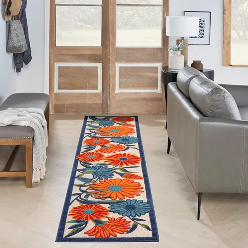 Miniatura 35 de Nourison Home Aloha - Alfombra beige de 2 pies 3 pulgadas x 12 pies, fácil de limpiar, no se desprende, para dormitorio, sala de estar, comedor