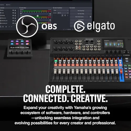 Miniatura 4 de Yamaha MGX16 - Consola de mezcla digital de 22 canales, interfaz de audio dual USB-C, incluye Cubase Al, WaveLab Cast LE, Basic FX Suite y paquete