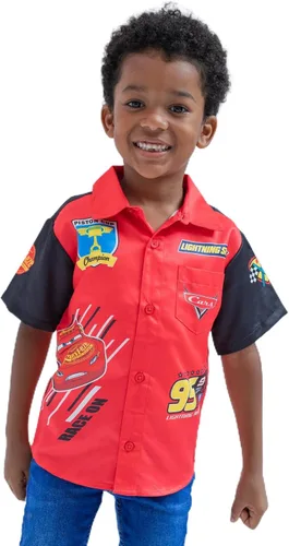 Disney Toy Story Mickey Mouse Cars Nightmare Before Christmas - Camisa con botones para niños pequeños y grandes