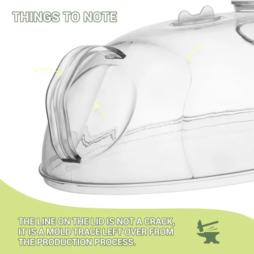 Miniatura 5 de Cubierta antisalpicaduras para microondas para alimentos, tapa transparente con vaporizador de agua, asa integrada, protector contra salpicaduras