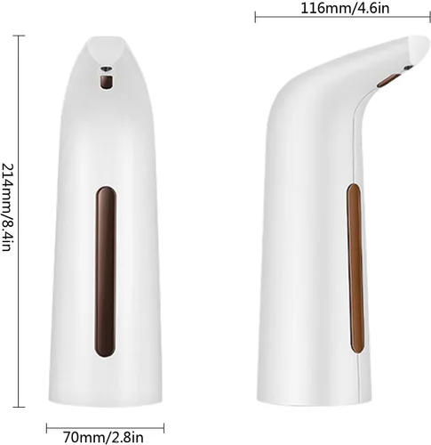 Miniatura 7 de Dispensador de jabón automático sin contacto para baño y cocina, dispensador de jabón líquido de manos, IPX6 resistente al agua, 14 onzas líquidas