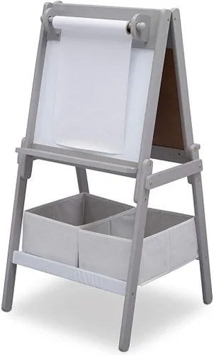 Miniatura 6 de Delta Children MySize - Caballete de almacenamiento de doble cara para niños, ideal para manualidades, dibujo, educación en casa y más, color blanco